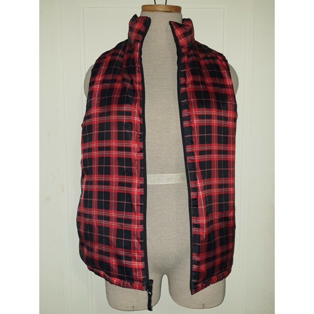 MERONA Women's reversible Full Zip Puffer Jacket Vest MEDIUM(#d3